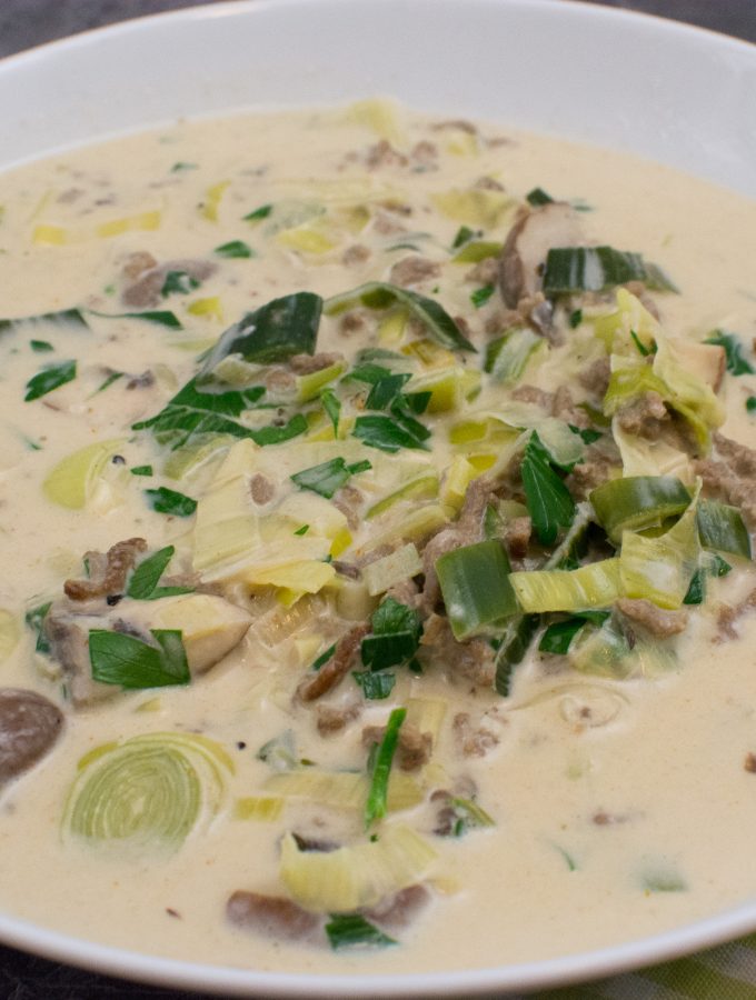 Käse-Lauch Suppe
