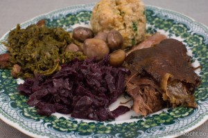 Gänsebraten mit Rotkohl