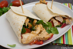 Chicken Wrap mit Honig-Senf Dressing