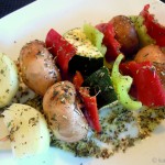 Gemüse-Grillspieße mit Paprika, Champignons und Zucchini