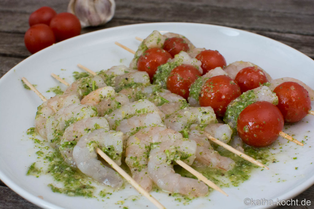 Grillmarinade - Garnelen in Knoblauch-Zitronenmarinade