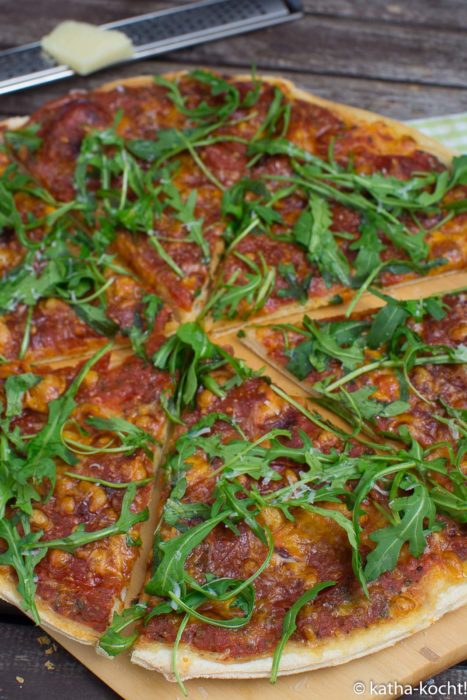 Chorizo-Rucola Pizza