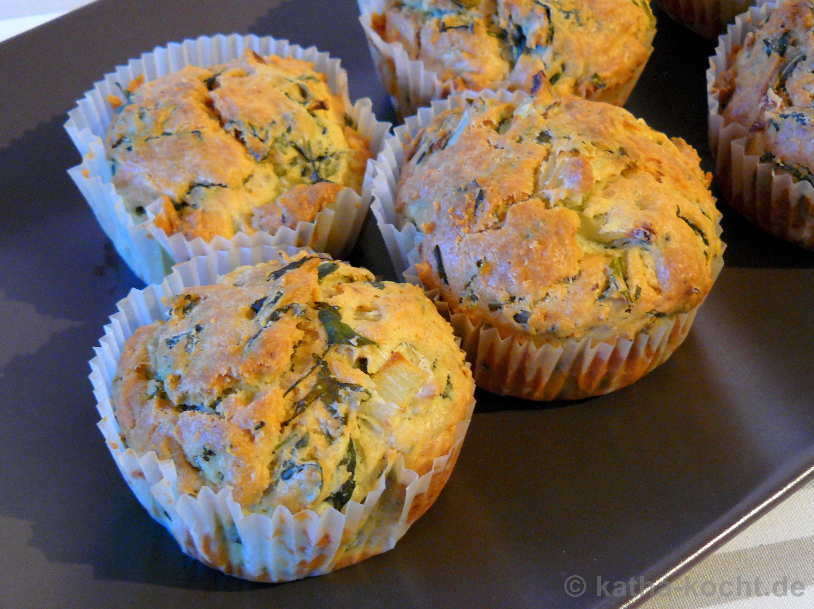 Ziegenkäse-Rucola Muffins