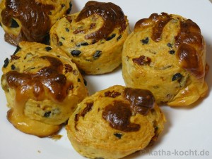 Bunte Pizzabrötchen