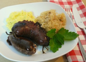 Blutwurst mit Sauerkraut