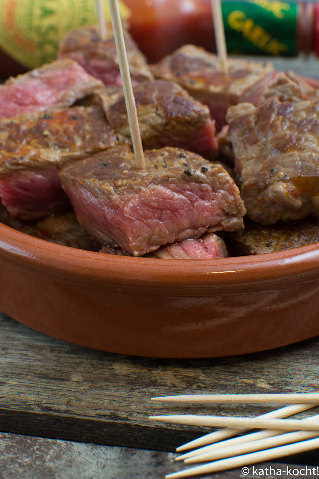 Tapas scharfe SteakHäppchen Kathakocht!