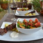 Pflaume-Rind Grillspieße und der passende Salat