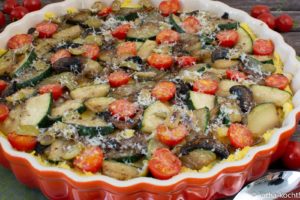 Polenta-Gratin mit Champignons und Zucchini