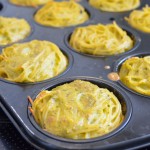 Spaghetti-Muffins mit Rucola Pesto