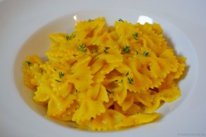 Kürbis-Thymian Farfalle