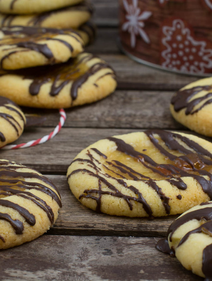 Marmeladentaler mit Orangenmarmelade - Orangen-Marmeladentaler