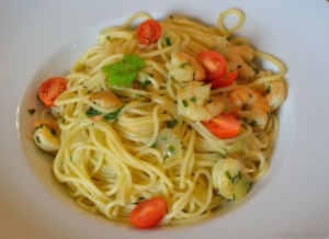Pasta con Olio im Thai-Style