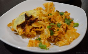 Tomaten-Pesto Nudelauflauf