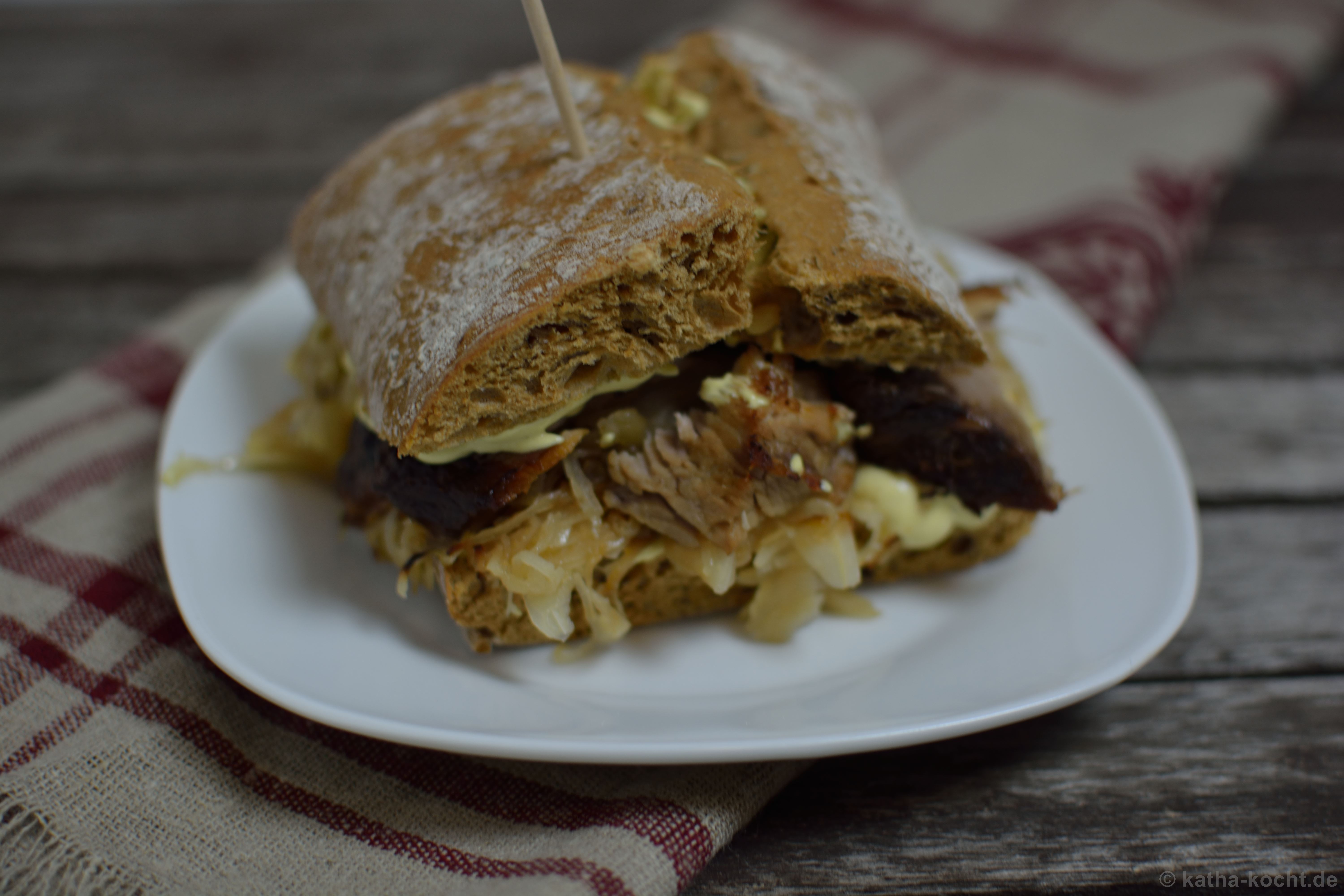 Schweinebraten-Sandwich