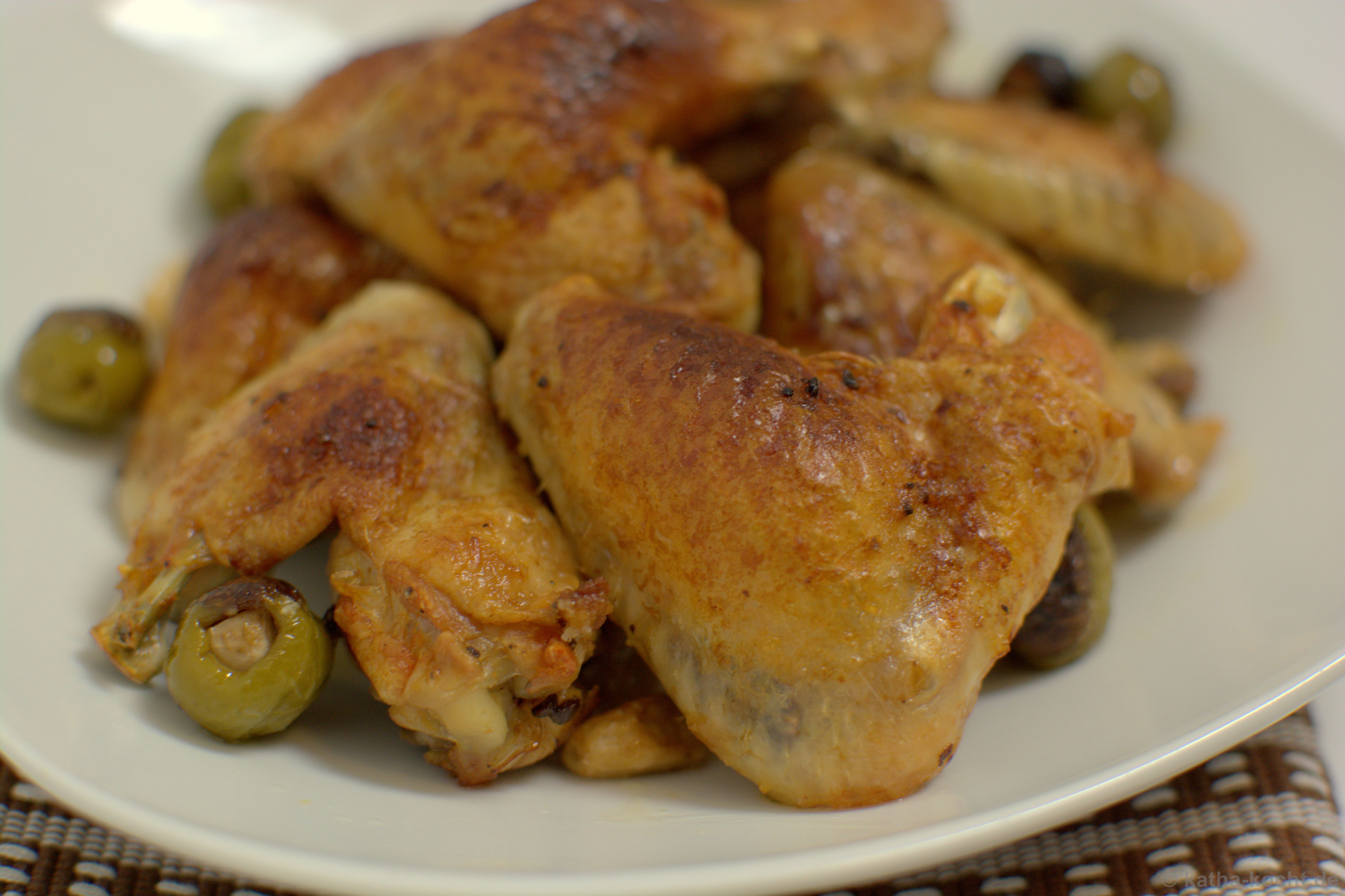 Sherry-Wings mit Oliven