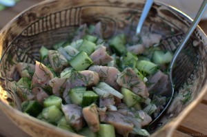 Knackig frischer Matjessalat