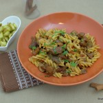 Gulasch Pasta mit Rind und Pilzen