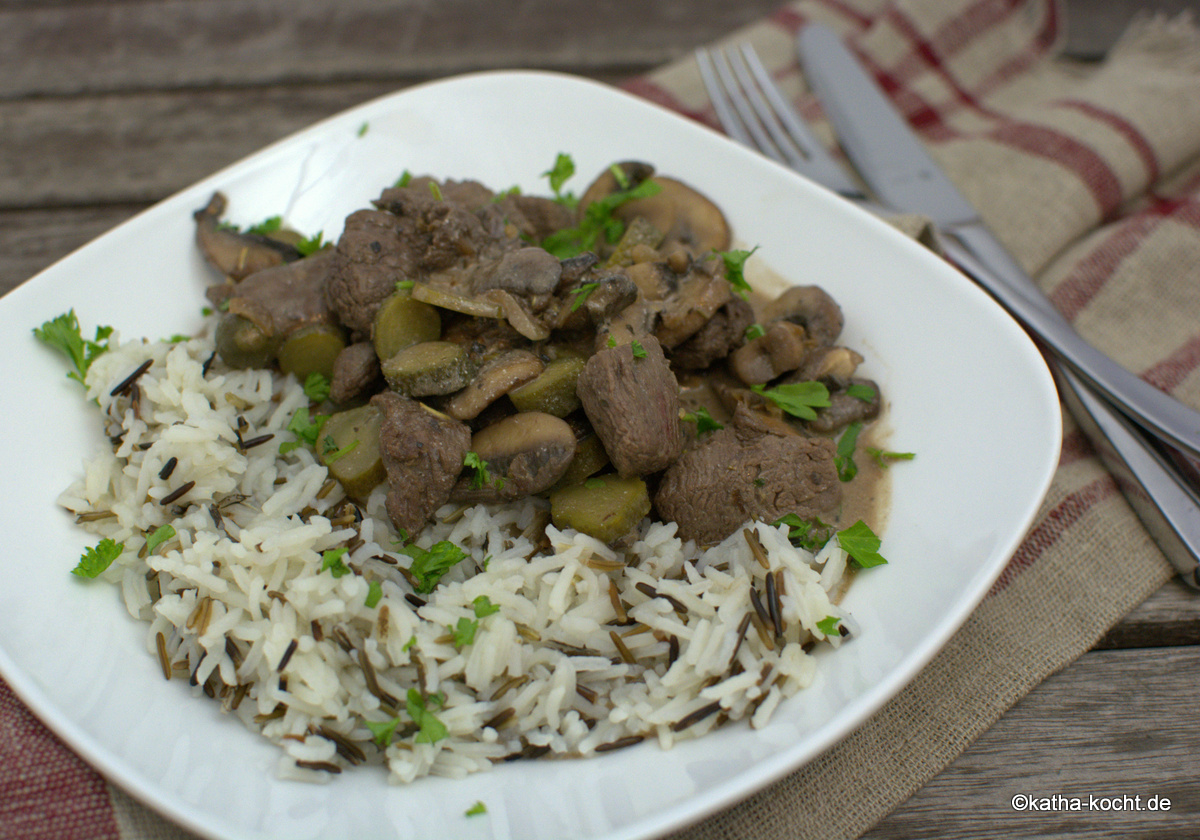 Stroganoff vom Hirsch-Milchkalb