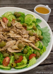 Couscous Salat mit Orangen-Hähnchen