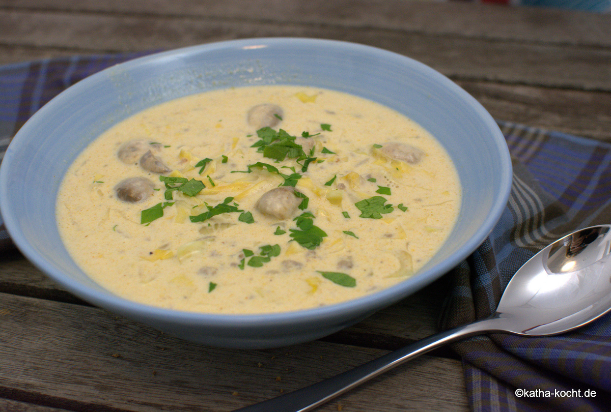 Käse-Spitzkohl Suppe