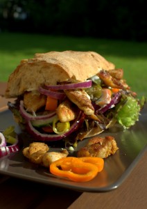 Mexikanisches Hähnchensandwich Mexikanisches Hähnchensandwich