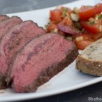 Rinder-Schäufle mit Tomatensalat