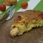 Herzhafter Zucchinikuchen mit Zwiebeln