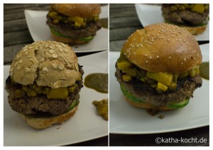 Burger mit Apfelchutney
