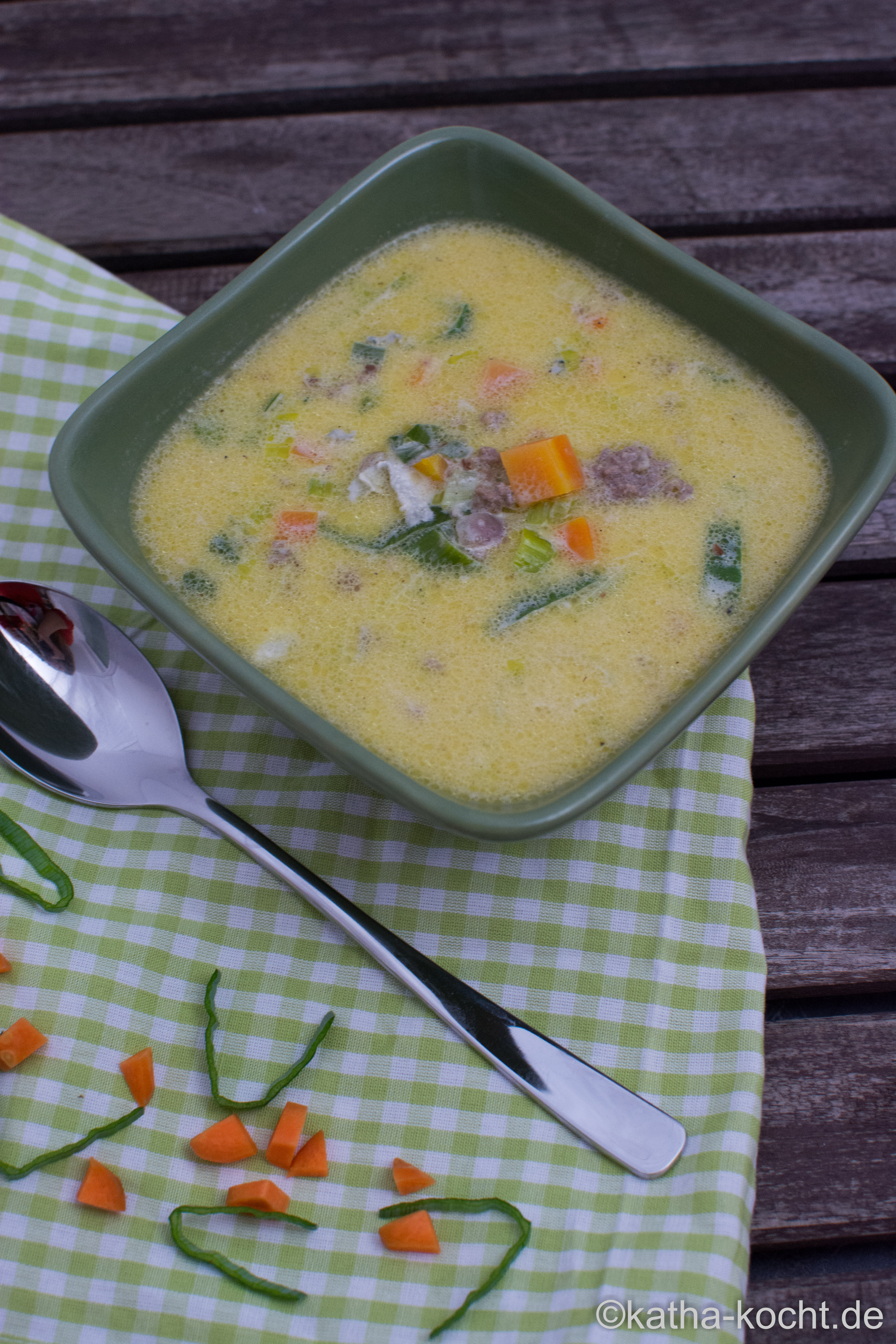 Käse-Lauch Suppe mit Gorgonzola - Katha-kocht!