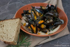 Miesmuscheln in Weißweinsauce
