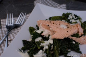 Lachs auf Wirsingkohl