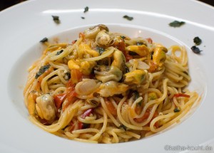 One Pot Pasta mit Miesmuscheln