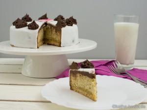 Fondanttorte mit Schokolade und Honig