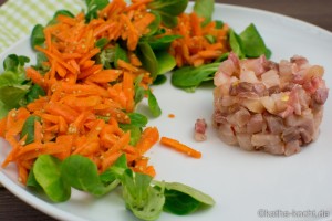 Gebeizter Cobia mit Ingwer und Chili