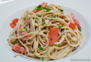 Pasta mit Räucherlachs