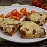 Überbackenes Bolognese Brot