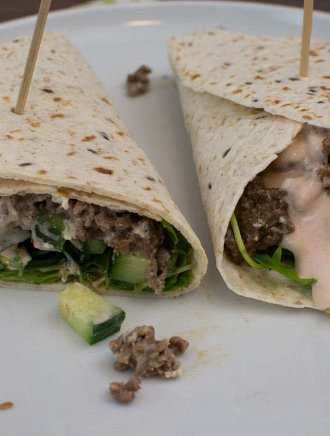 Feta-Hackfleisch Wraps