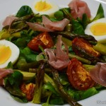 Spargel Salat mit Schinken und Ei