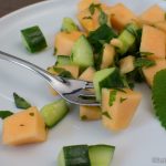 Gurke Melone Salat mit Zitronenmelisse