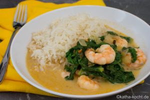 Garnelen Curry mit Mangold