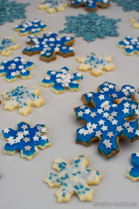 Marzipan Schneeflocken-Plätzchen