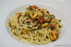 one pot pasta mit miesmuscheln und lauch