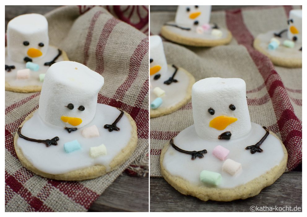 schmelzende schneemann plätzchen - schmelzender frosty plätzchen