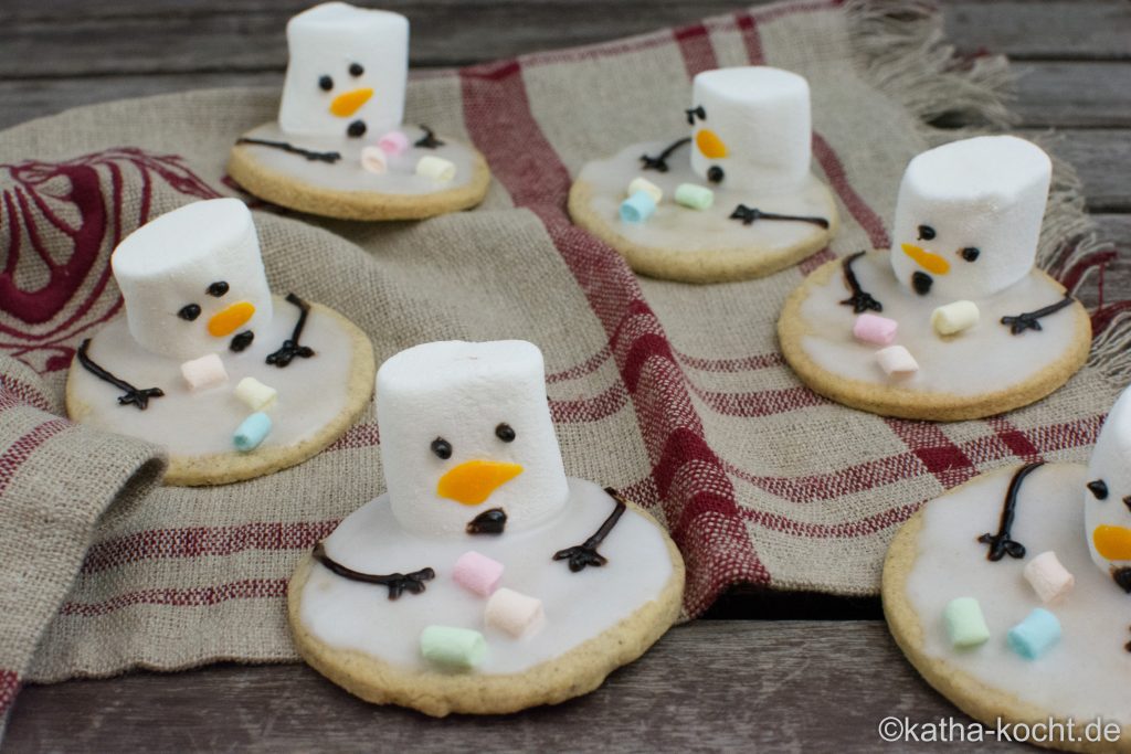 schmelzende schneemann plätzchen - schmelzender frosty plätzchen