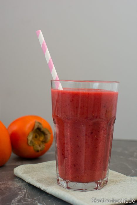 Kaki-Himbeer Smoothie