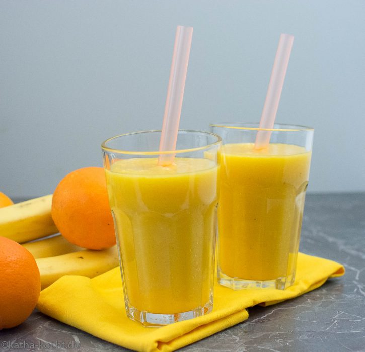 Mango-Orange Smoothie mit Banane