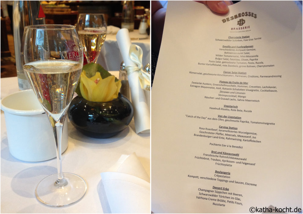 Champagner Brunch in der Brasserie Desbrosses - Ritz Carlton