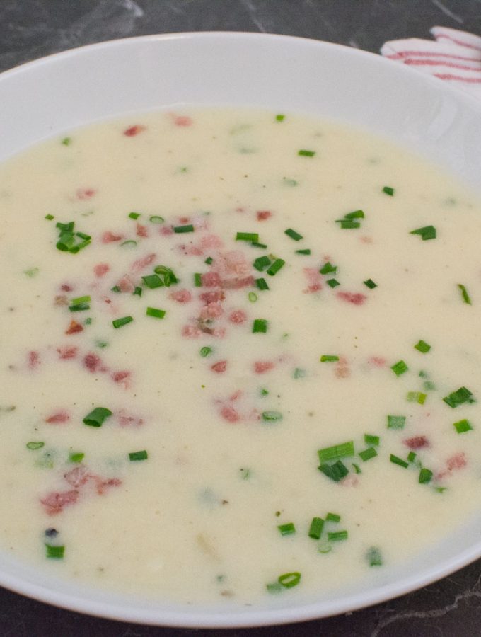 Käse-Bier Suppe mit Speckeinlage