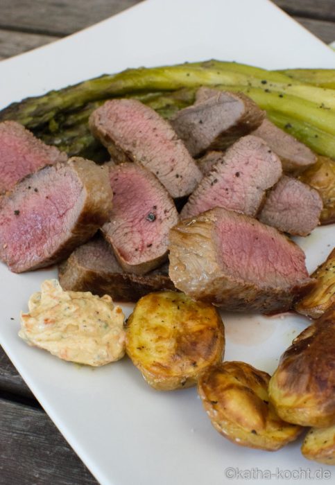 Lammrücken mit gebackenem Spargel - Katha-kocht!