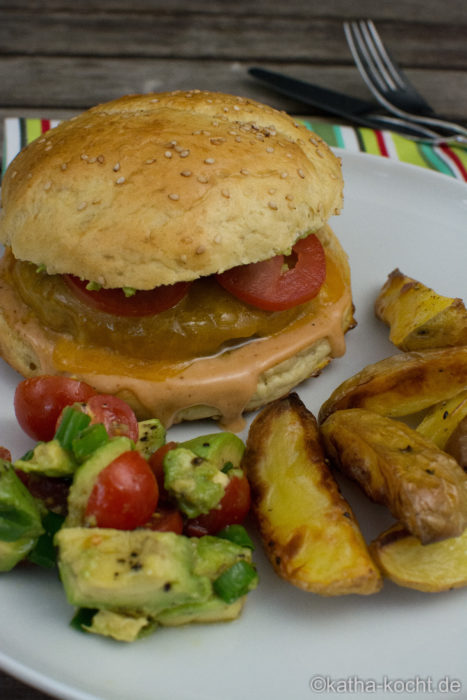 Cheeseburger mit Guacamole